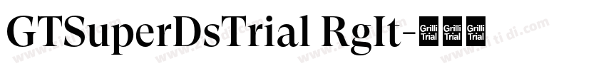 GTSuperDsTrial RgIt字体转换